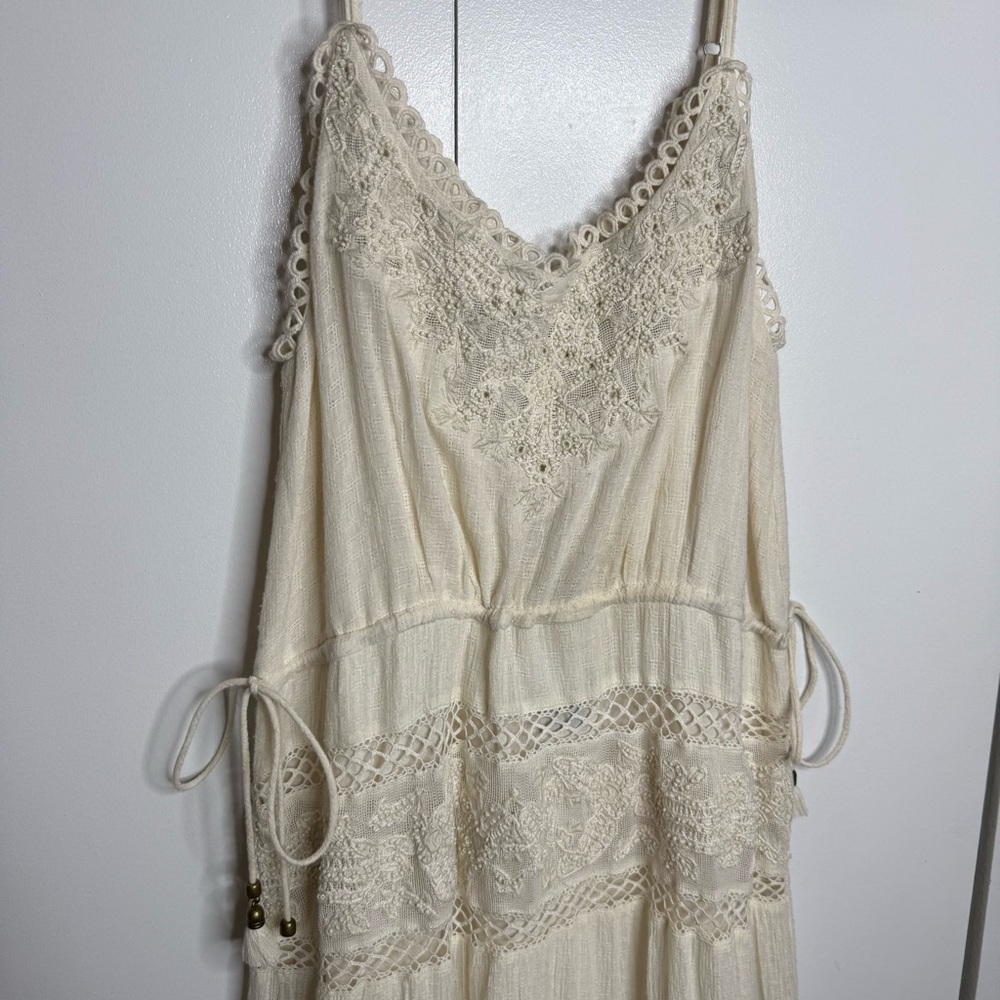 Love Sam Aurora Maxi Dress In Ivory Beaded Embroidery Boho NWT Size Small $355 - Picture 5 of 14